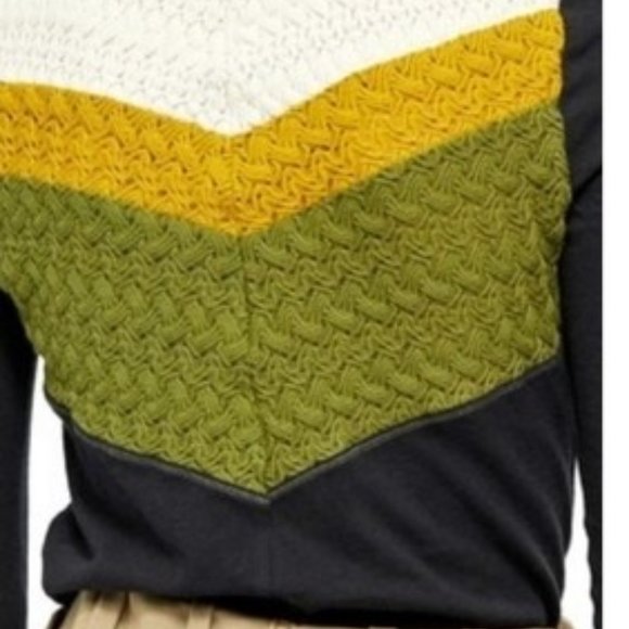 FREE PEOPLE Retro Black Combo Rainbow Top - Picture 3 of 8